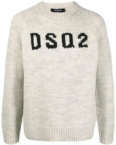 DSquared² Anthracite Gray Wool Sweater