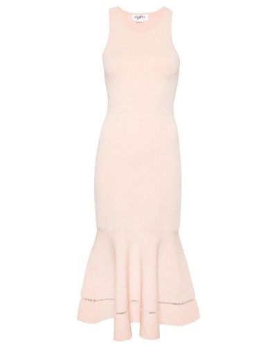 Victoria Beckham Lurex Midi Dress - Pink