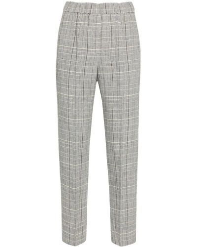 Peserico Slim Trousers With Coulisse - Grey