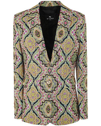 Etro Printed Silk Twill Jacket - Multicolor