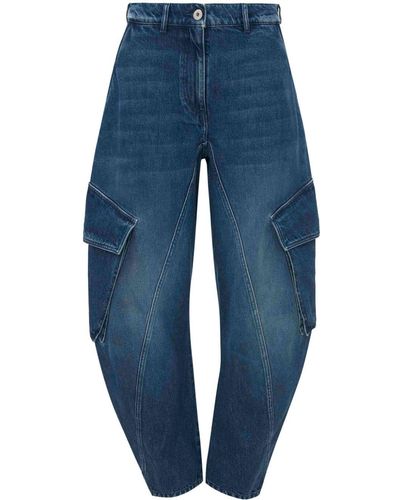 JW Anderson Curved-Seam Tapered Jeans - Blue