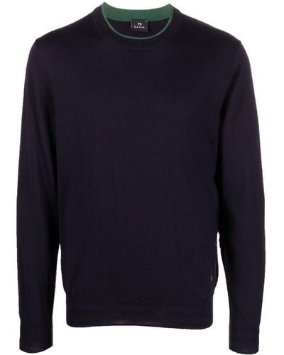 Paul Smith Crew-neck Pullover Sweater - Blue