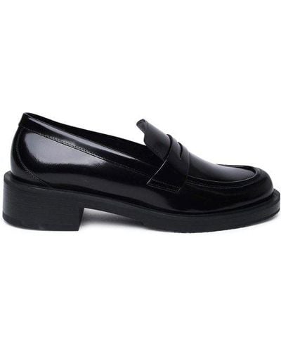 Stuart Weitzman Leather Loafers - Black