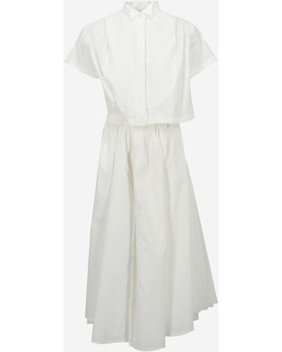 Sacai Long Dress - White