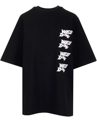 we11done T-shirt And Top - Black