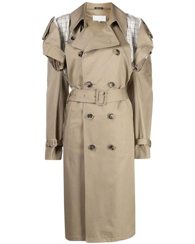 Maison Margiela Deconstructed Cut-out Trench Coat - Natural