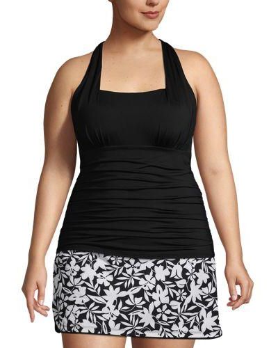 Lands' End Neckholder-Tankini-Top CHLORRESISTENT - Schwarz