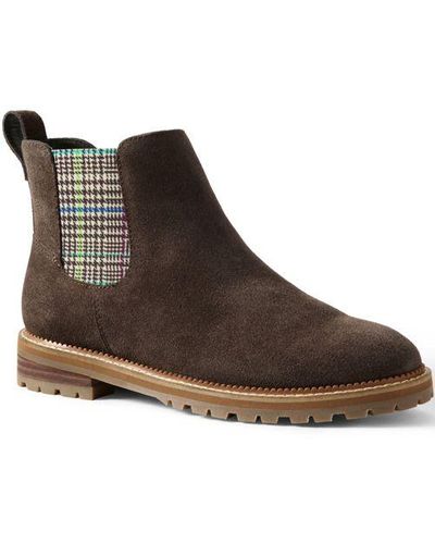 Lands' End Chelsea-Boots mit Reißverschluss - Braun