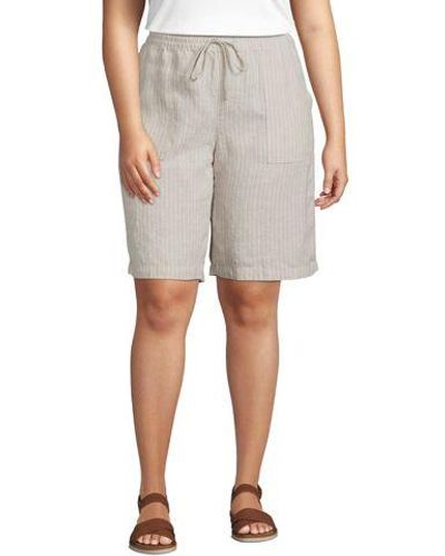 Lands' End Leinenbermudas - Grau