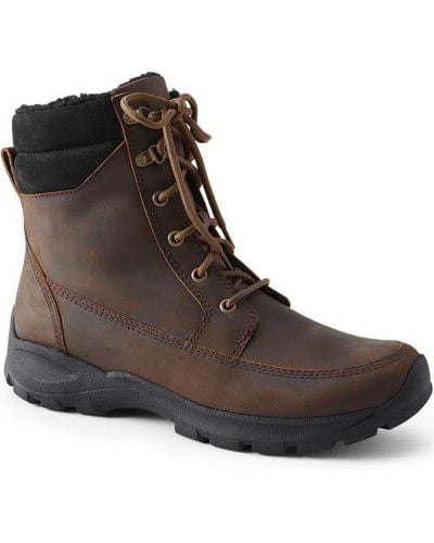 Lands' End Isolierte Allwetter-Stiefel, weite Passform - Braun