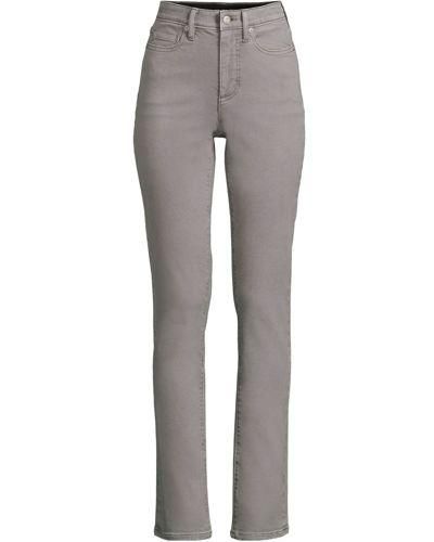 Lands' End Shaping Jeans Straight Fit High Waist - Grau