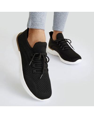 Lands' End Active-Sneaker aus flexiblem Strickmaterial - Schwarz