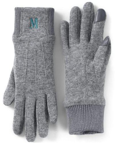 Lands' End Handschuhe aus Wollmix - Grau