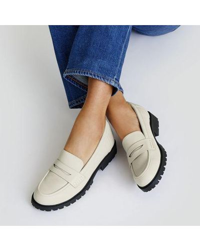 Lands' End Pennyloafer mit Chunky-Sohle - Weiß