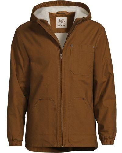 Lands' End Blake Shelton x Baumwolljacke mit Sherpa-Fleece - Braun