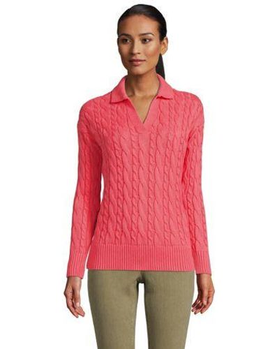 Lands' End Polopullover DRIFTER - Rot