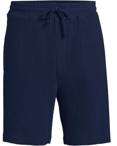 Lands' End Jersey-Shorts mit Struktur - Blau