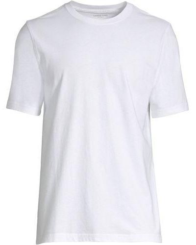 Lands' End Super-T Kurzarm-Shirt, Classic Fit - Weiß