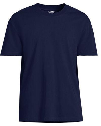 Lands' End Premium Baumwoll-Shirt - Blau