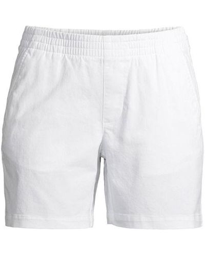 Lands' End Chino-Shorts mit Dehnbund - Weiß