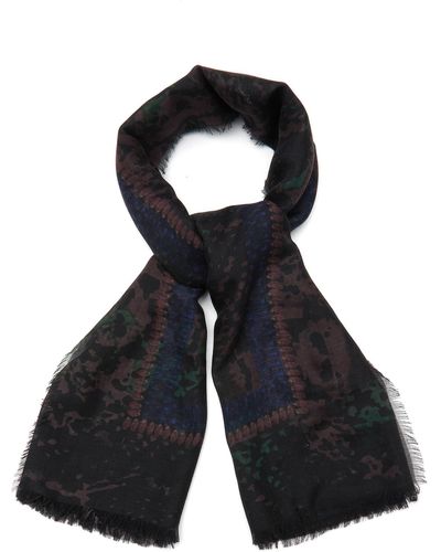 Jane Carr The Snake Square Scarf - Blue
