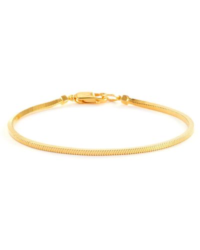 Missoma 'lucy Williams' Square Snake Chain Gold Vermeil Bracelet - Metallic
