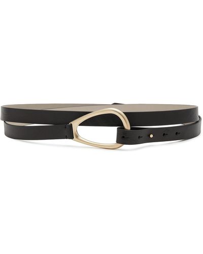 Brunello Cucinelli Cinta Leather Belt - Black