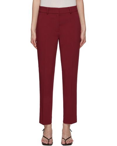 St. John Stretch Cady Cropped Pants - Red