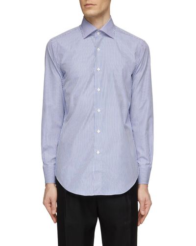 Tomorrowland Stripe Cotton Shirt - Blue