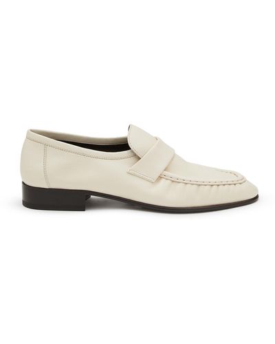 The Row Soft Nappa Leather Loafers - White