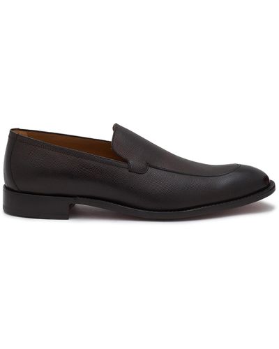 Testoni Valdobbiadene P.rapid Leather Loafers - Black