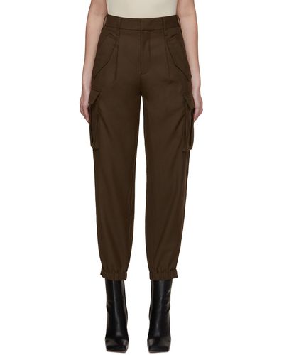 Mo&co. Tapered Cargo Pants - Brown