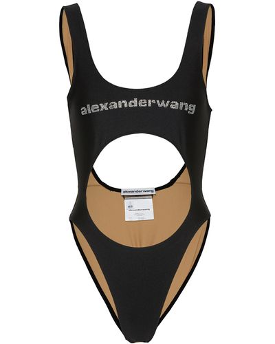 Alexander Wang Front And Back Cutout One-piece Swimsuit Women Clothing Swimwear One-piece Front And Back Cutout One-piece Swimsuit - Black