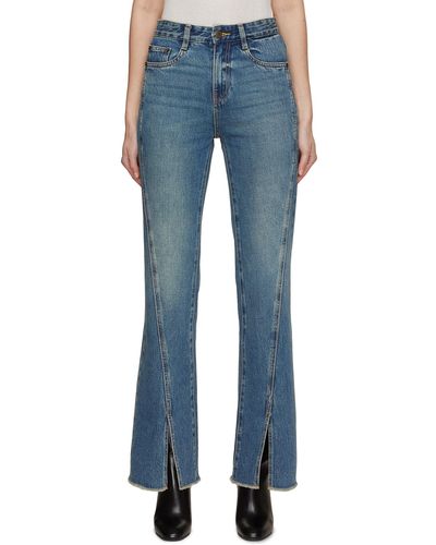 Mo&co. Front Slit Jeans - Blue