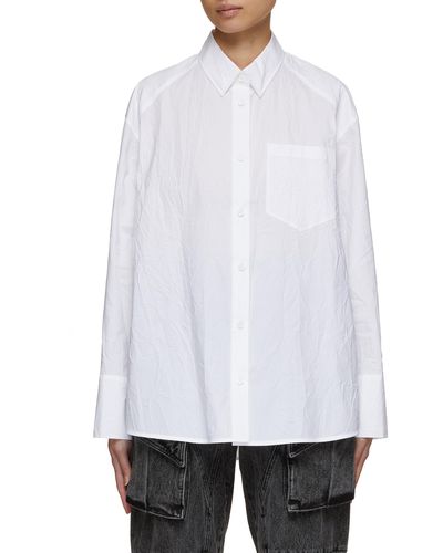 Juun.J Oversized Crinkled Shirt - White