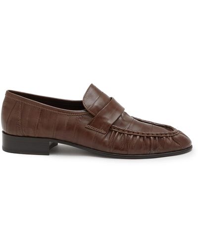 The Row Eel Leather Loafer - Brown
