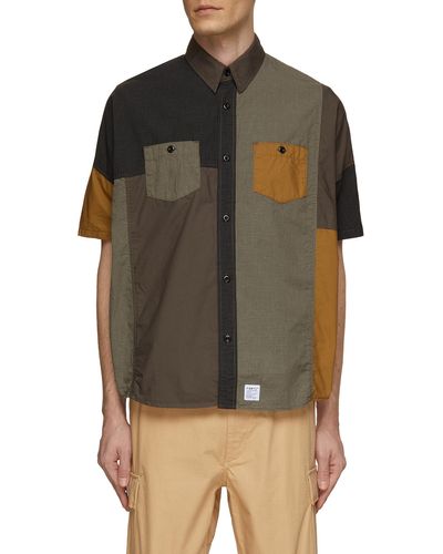 FDMTL Patchwork Shirt - Brown