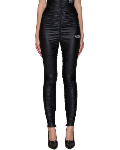 ALEXANDER WANG x H&M Black Gray Reflective Metallic Leggings Pants US 4  EUR34