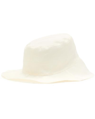 The Row Sofia Silk Bucket Hat - White