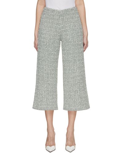 Bruno Manetti Cropped Tweed Knit Pants - Gray