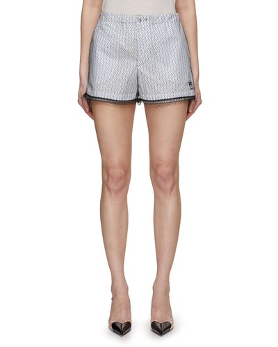 N°21 Mesh Overlay Shorts - Gray
