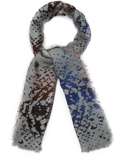 Jane Carr The Snake Square Scarf - Blue