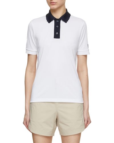 Bogner Carole Ruff Collar Polo Shirt - White