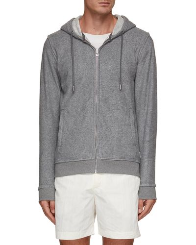 Orlebar Brown Mathers Zip Up Hooded Jacket - Gray