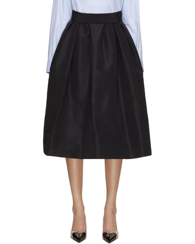 Carolina Herrera Silk Faille Table Midi Skirt - Black