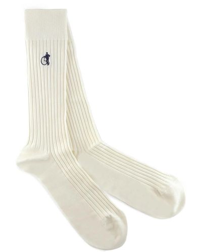 London Sock Company Simply Sartorial Mid-calf Socks - White