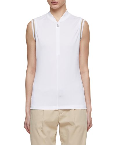 Bogner Evi Contrast Trim Polo Shirt - White