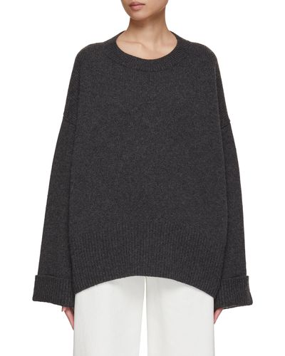 arch4 Oversized Chunky Knit Sweater - Black