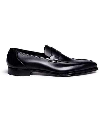 George Cleverley 'george' Leather Penny Loafers - Black