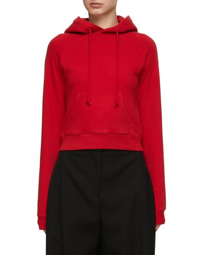 The Row Timmi Cropped Hoodie - Red